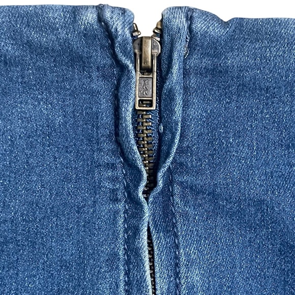 Free People Denim Mini Skirt Size 2 - Picture 3 of 9